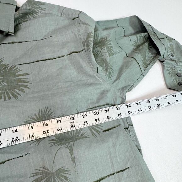 Tommy Bahama Shirt Mens Medium Button Down Cotton Palm Trees Green Top - Picture 5 of 10